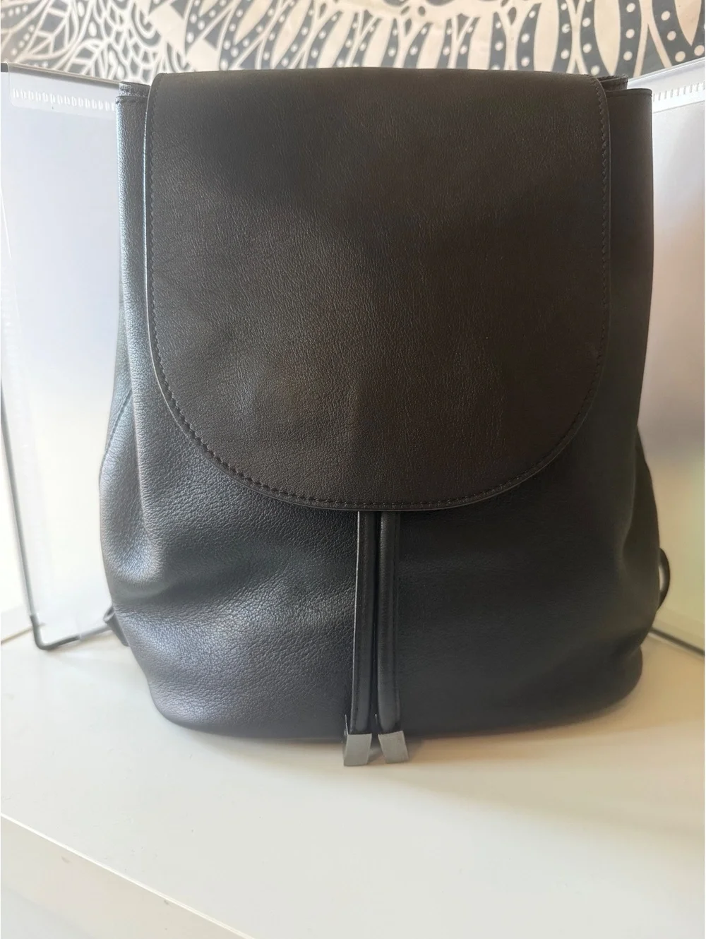 Everlane The Petra Italian Leather Backpack Black